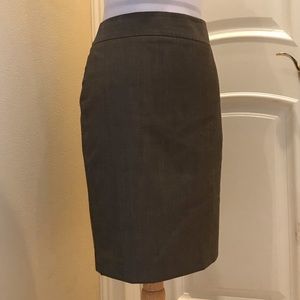 Ann Taylor brown wool blend career skirt